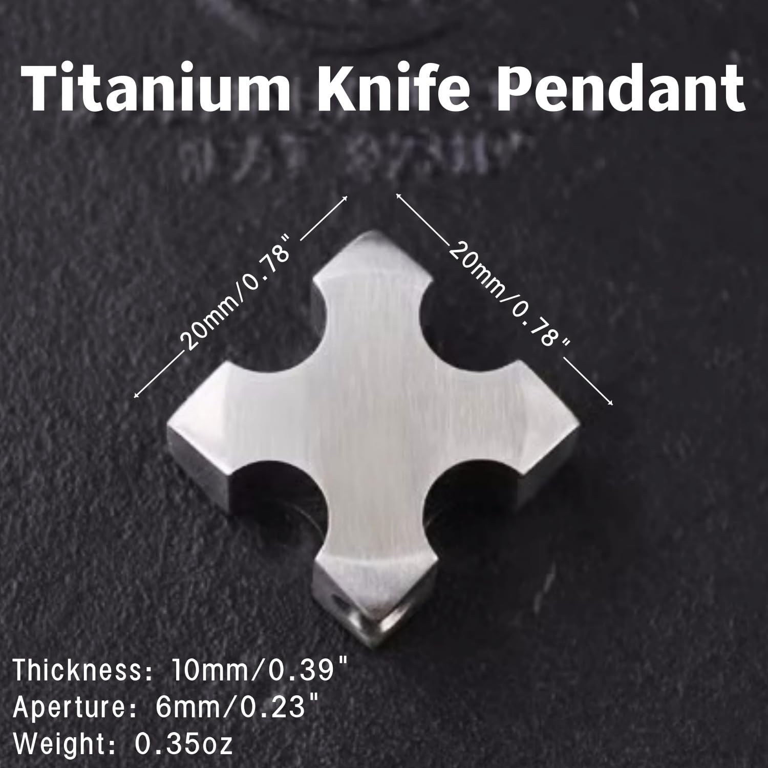 LXQQFUN Titanium Alloy EDC Pendant - Paracord Lanyard Bead & Knife Charm for Necklace, Zipper Pull, Keychain - Durable Outdoor Gear & DIY Accessory (No Gemstone) - Perfect for Camping, Hiking & Survival Kits