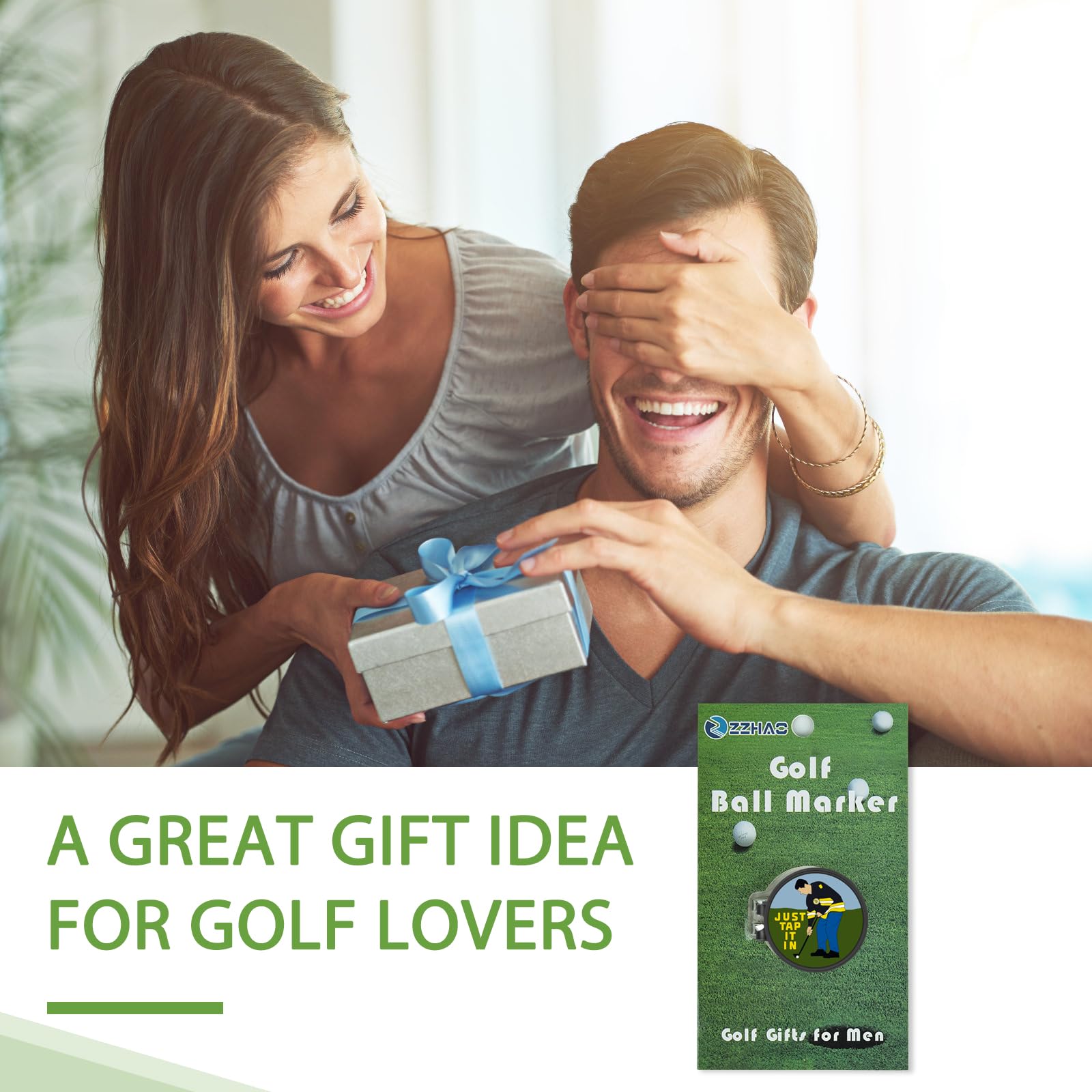 Golf Ball Marker Hat Clip - Premium Golf Accessories for Men & Women - Funny Golf Gifts & Gadgets - Perfect for Golf Tournaments, Driving Range & Casual Play
