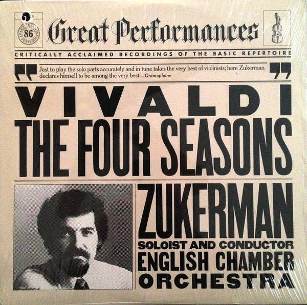 Antonio Vivaldi The Four Seasons Vinyl LP Record - Pinchas Zukerman & English Chamber Orchestra (Remastered Album, VG+ Condition) - Perfect for Classical Music Collectors & Audiophiles