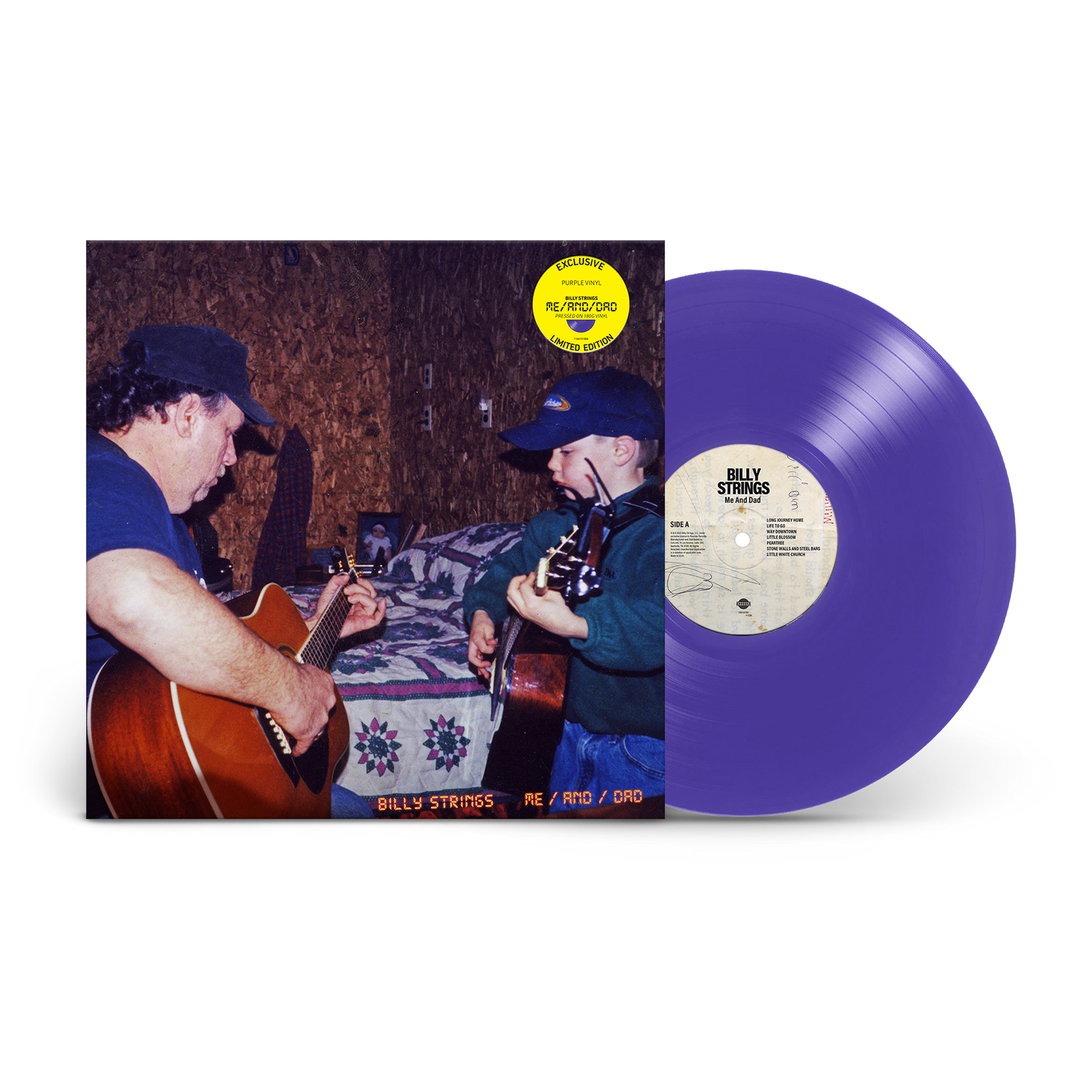 Billy Strings Me/And/Dad - Limited Edition Purple Vinyl Record | Country Bluegrass Music Album for Collectors & Music Lovers | Perfect for Home Listening, Gifts & Vinyl Collections