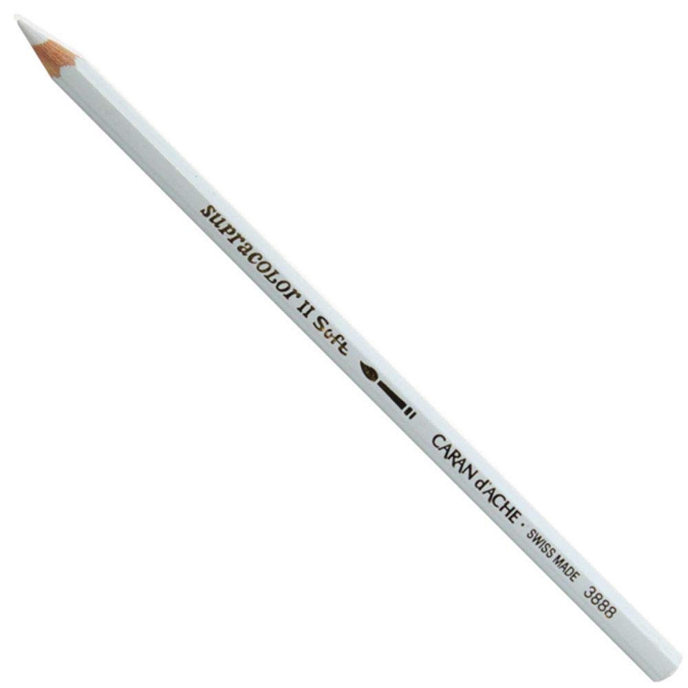 Caran D'Ache Supracolor Soft Watercolor Pencil #002 Silver Grey (3888.002) - Premium Artist Pencils for Sketching, Drawing & Coloring - Perfect for Professional Artists & Hobbyists
