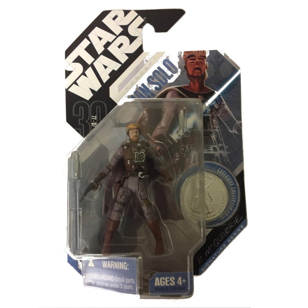 Star Wars Hasbro 30th Anniversary McQuarrie Concept Han Solo Action Figure - Collectible Toy for Fans & Display