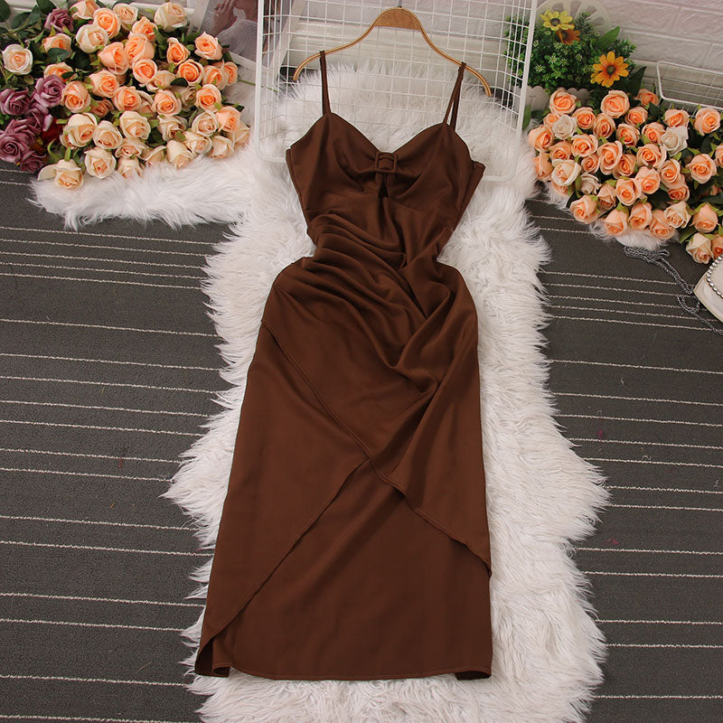 Sexy French Spaghetti Strap Midi Dress for Women - Elegant Holiday Party Dress | Perfect for Cocktail Parties, Date Nights & Summer Vacations