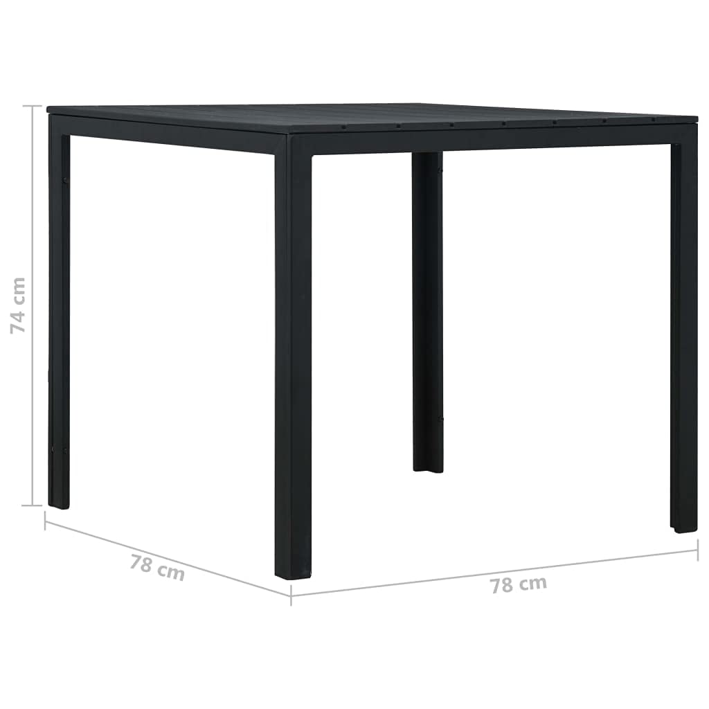 Premium Solid Wood Square Outdoor Dining Table - 30.7