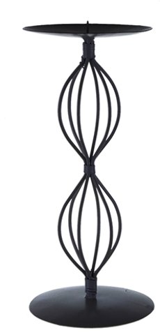 Black Metal Candle Holder Set of 48 - Modern Pillar Candle Stand for Weddings, Parties & Home Decor | DollarItemDirect