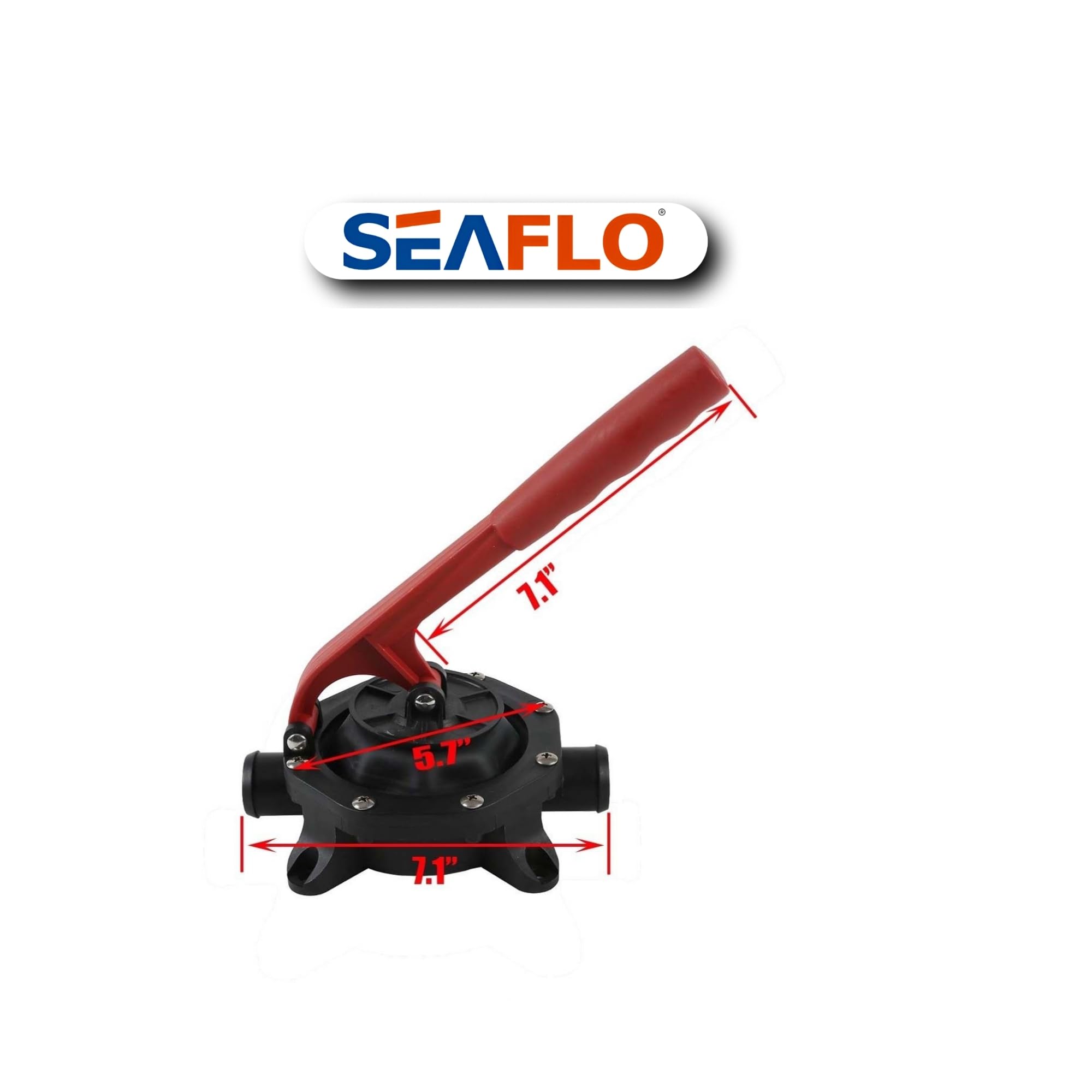 Seaflo 12 GPM Manual Diaphragm Water Pump - Portable Hand Pump for Boats, RVs, Camping & Emergency Water Transfer