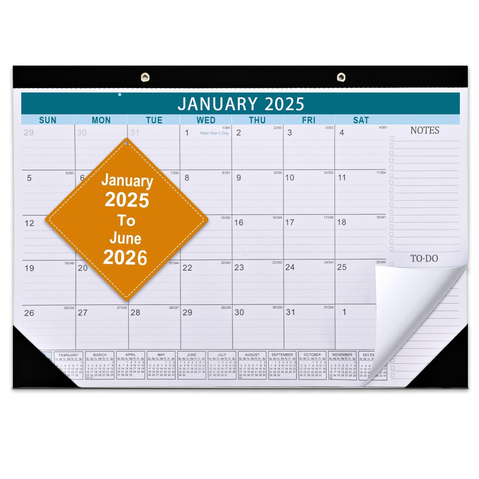 2025-2026 18-Month Large Desk & Wall Calendar Planner (17
