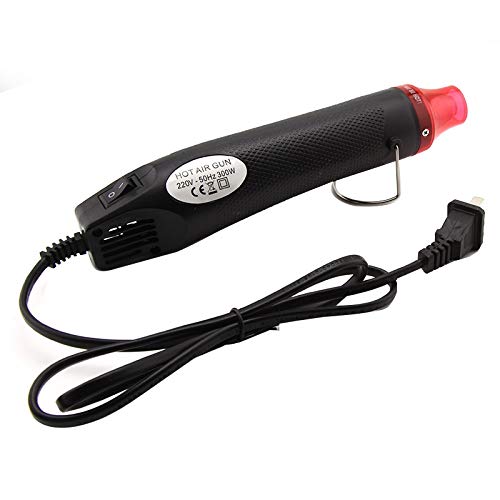 YYBarbAnn 300W Mini Heat Gun - Dual-Temperature Hot Air Gun for DIY Crafts, Shrink Wrapping, Paint Drying, Embossing & Clay Work | Portable Handheld Heat Tool for Home Projects & Art Creations (Red)