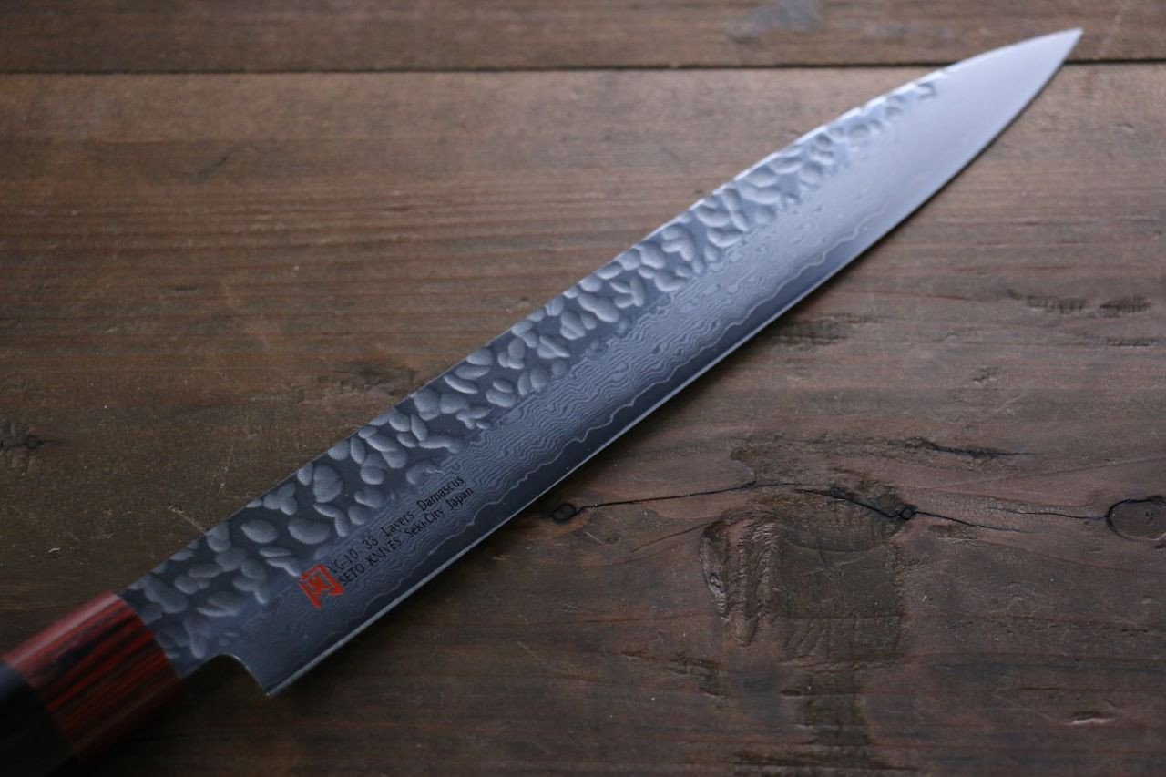 Premium Iseya VG10 33-Layer Damascus Japanese Knife Set - 210mm Gyuto, 150mm Petty & 210mm Sushi Knives - Professional Chef's Kitchen Cutlery for Slicing, Dicing & Sushi Preparation