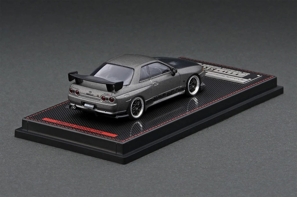 1:64 Nissan Skyline GT-R (R32) TOP SECRET Titanium Gray Diecast Model Car - Collectible Toy for Display, Racing Enthusiasts & Gift Ideas