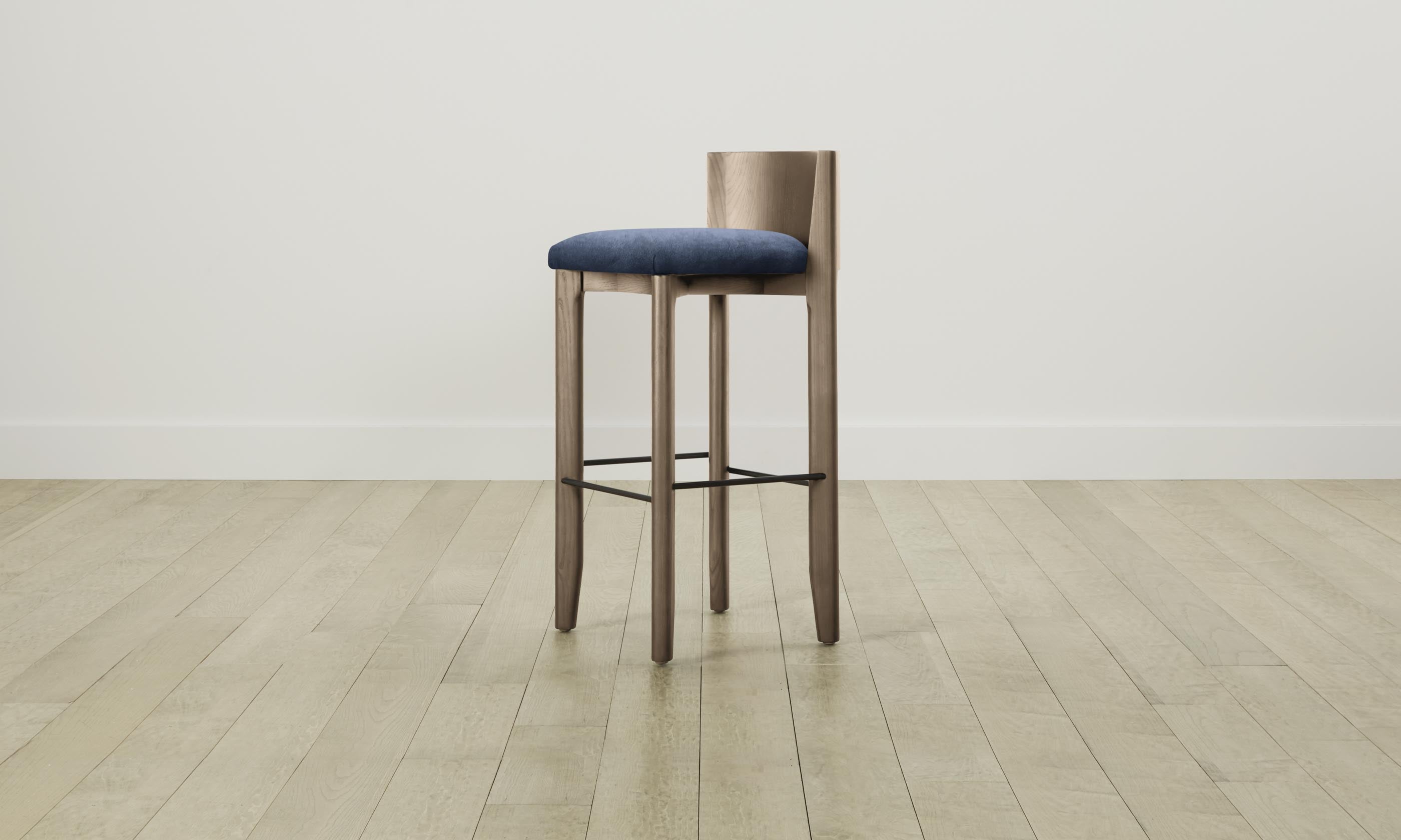 Delancey Bar & Counter Stool - Premium Performance Velvet Upholstery in Sapphire Blue - Perfect for Kitchen Islands, Breakfast Bars & Home Decor