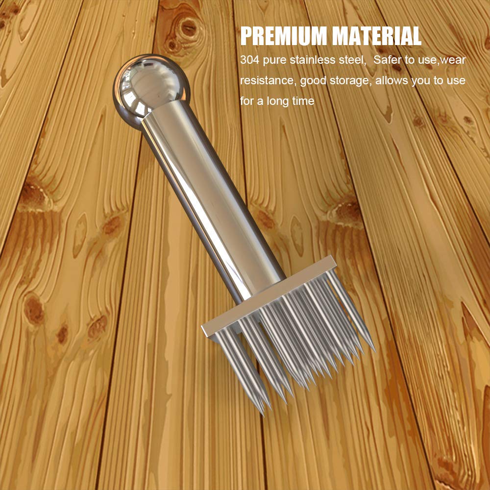 Heavy-duty 28-Blade Stainless Steel Meat Tenderizer Tool - Professional Kitchen Gadget for Tenderizing Beef, Steak, Poultry & BBQ - Perfect for Cooking, Grilling & Marinade Preparation
