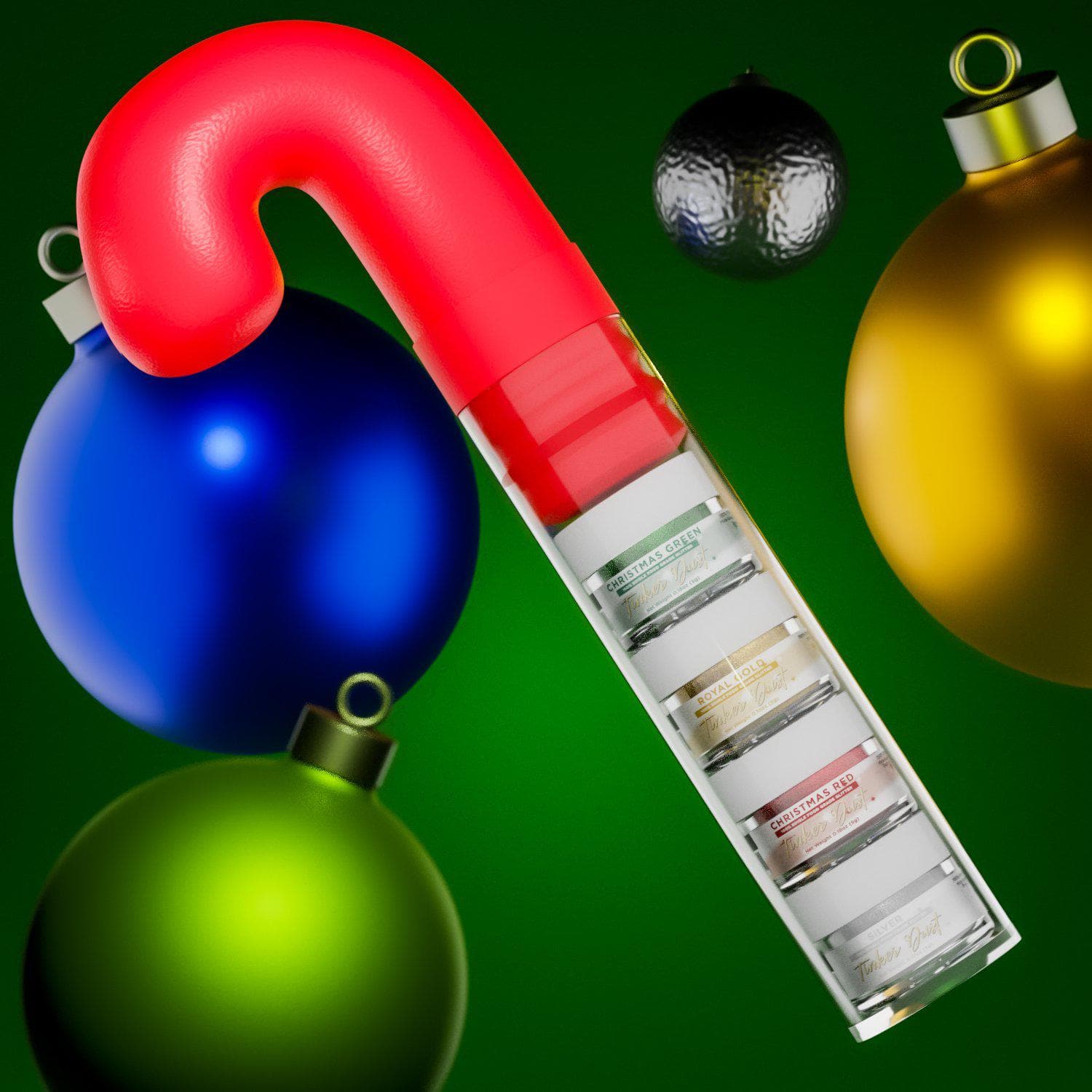 Christmas Candy Cane Tinker Dust Combo Pack - 4 Piece Holiday Candy Set for Stocking Stuffers, Party Favors & Gift Giving