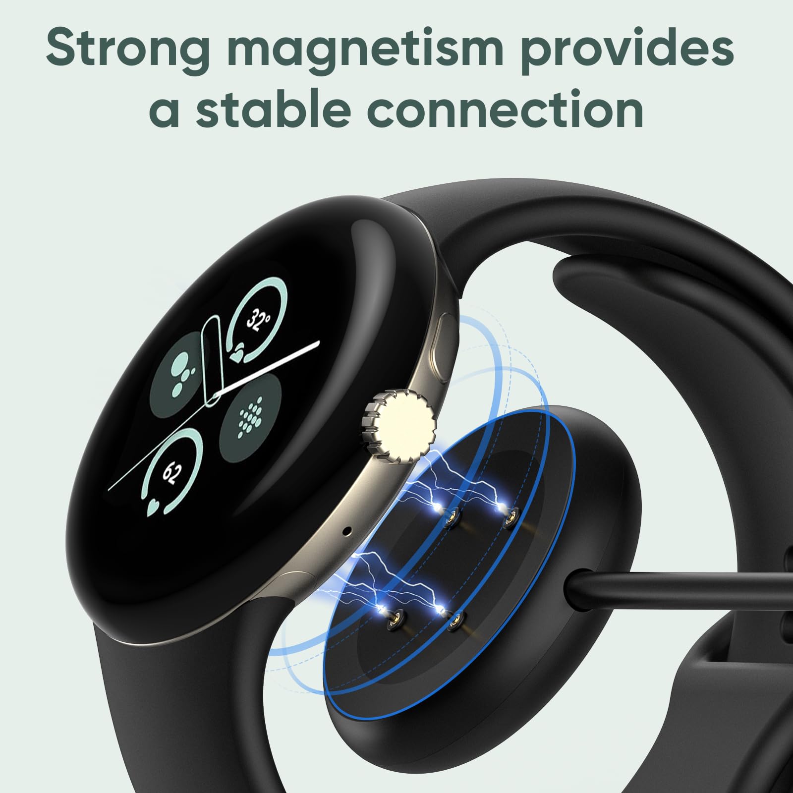 Google Pixel Watch 2 Charger 2-Pack - Fitbit Ace LTE Type-C Cable for Fast Charging at Home & Travel