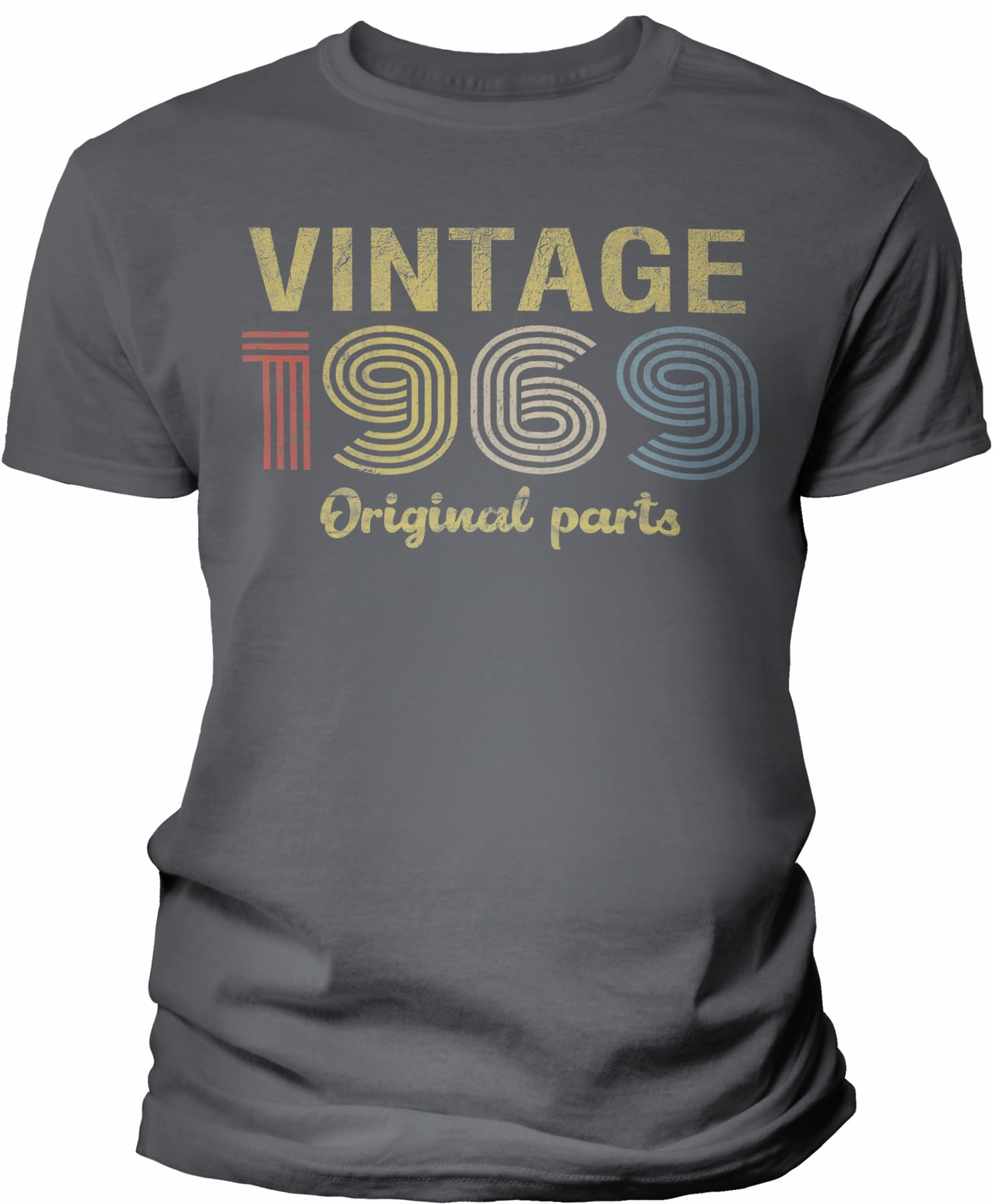 Vintage 1969 Retro 56th Birthday Gift for Men - Original Parts Themed T-Shirt - Perfect for 56th Birthday Party, Father's Day & Special Occasions