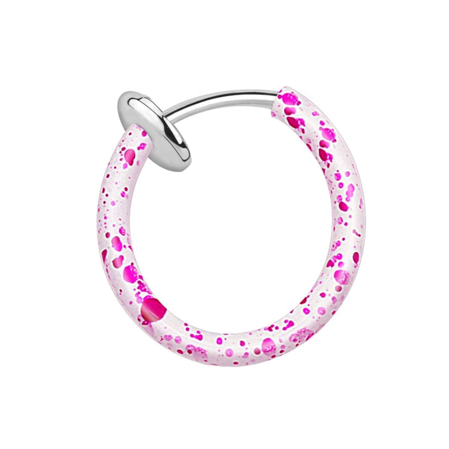 BodyJ4You Fake Septum Ring - Spring Action Non-Piercing Nose Hoop Jewelry for Women & Men | Perfect for Costumes, Parties & Alternative Fashion Looks