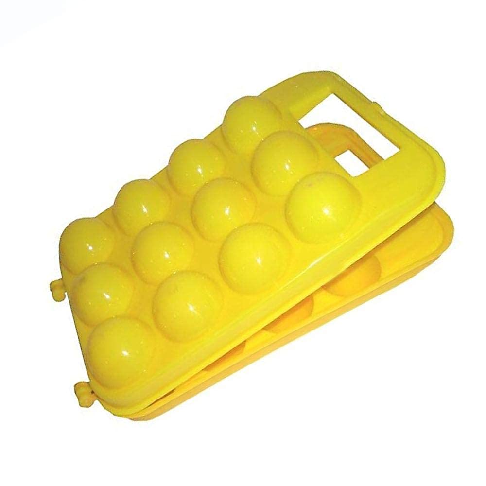 12-Count Plastic Egg Tray with Lid - Durable Refrigerator Egg Holder, Travel Egg Storage Container for Camping & Outdoor Adventures | Perfect for Fridge Organization & Picnic Essentials