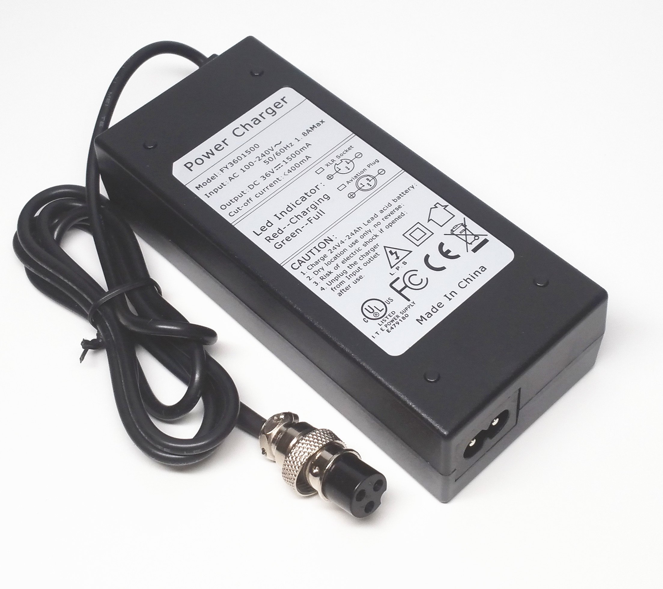 EPtech 36V 1.5A Battery Charger for Rad2Go E90 Electric ATV & E-Ripper Electric Dirt Bike - Fast Charging, Waterproof Design - Perfect for Off-Road Adventures, Trail Riding & Outdoor Power Sports