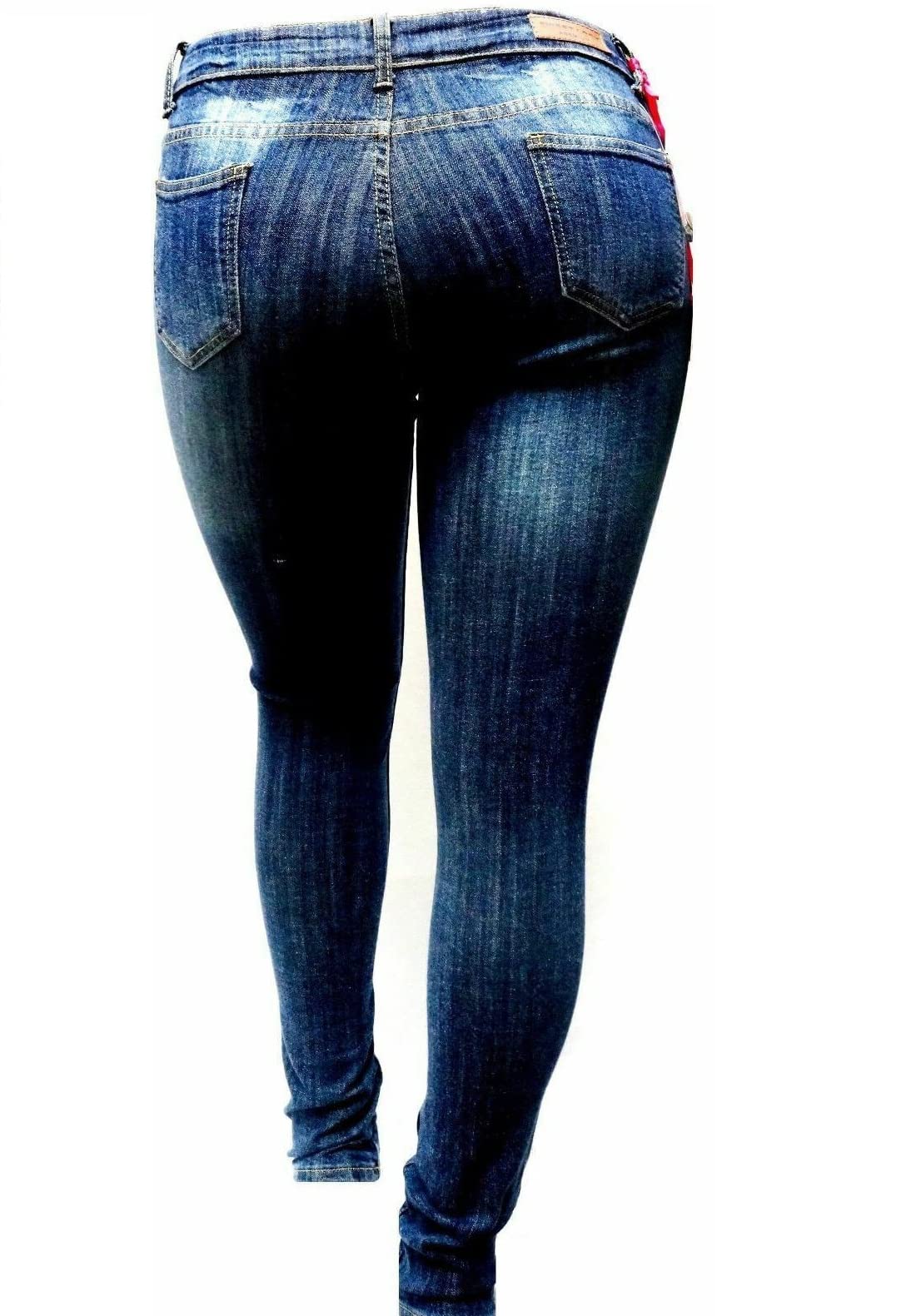 Jack David Women's Plus Size Stretch Skinny Jeans - Ripped Distressed Denim Pants for Casual Wear & Street Style | Comfortable High Waist Jeans for Everyday Outfits