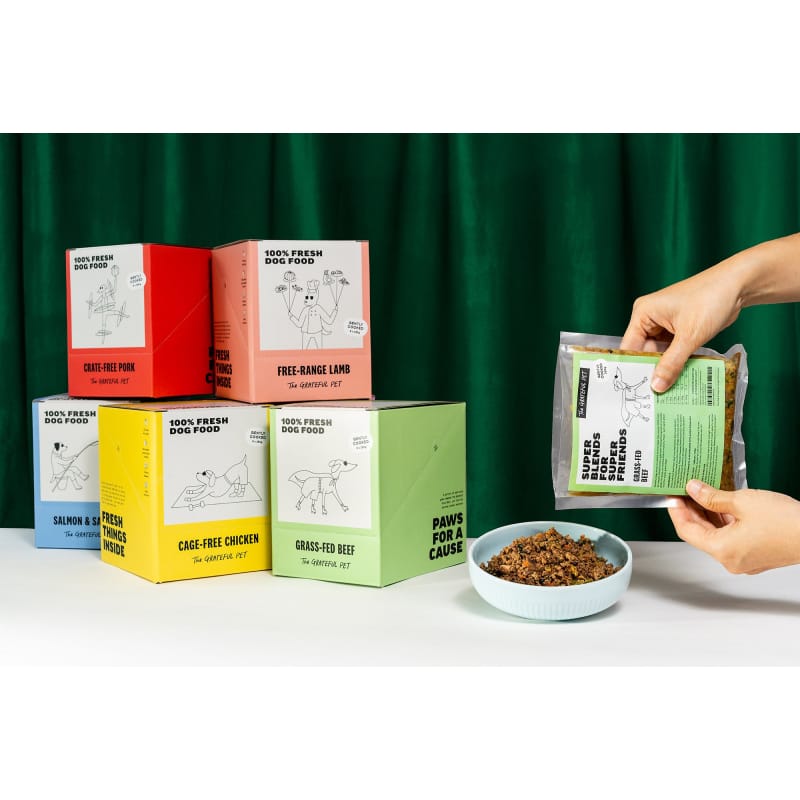 The Grateful Pet Gently Cooked Crate-Free Pork Frozen Dog Food 2kg - Premium Natural Nutrition for Small & Large Dogs - Perfect for Mealtime, Training Treats & Senior Dogs