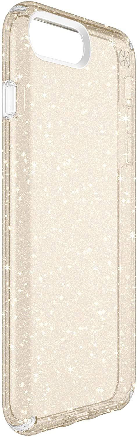 Speck Presidio Glitter iPhone Case for iPhone 8 Plus/7 Plus/6/6S Plus - Bulk Packaging - Gold Glitter Clear Protective Cover - Perfect for Everyday Use, Travel & Gift Giving