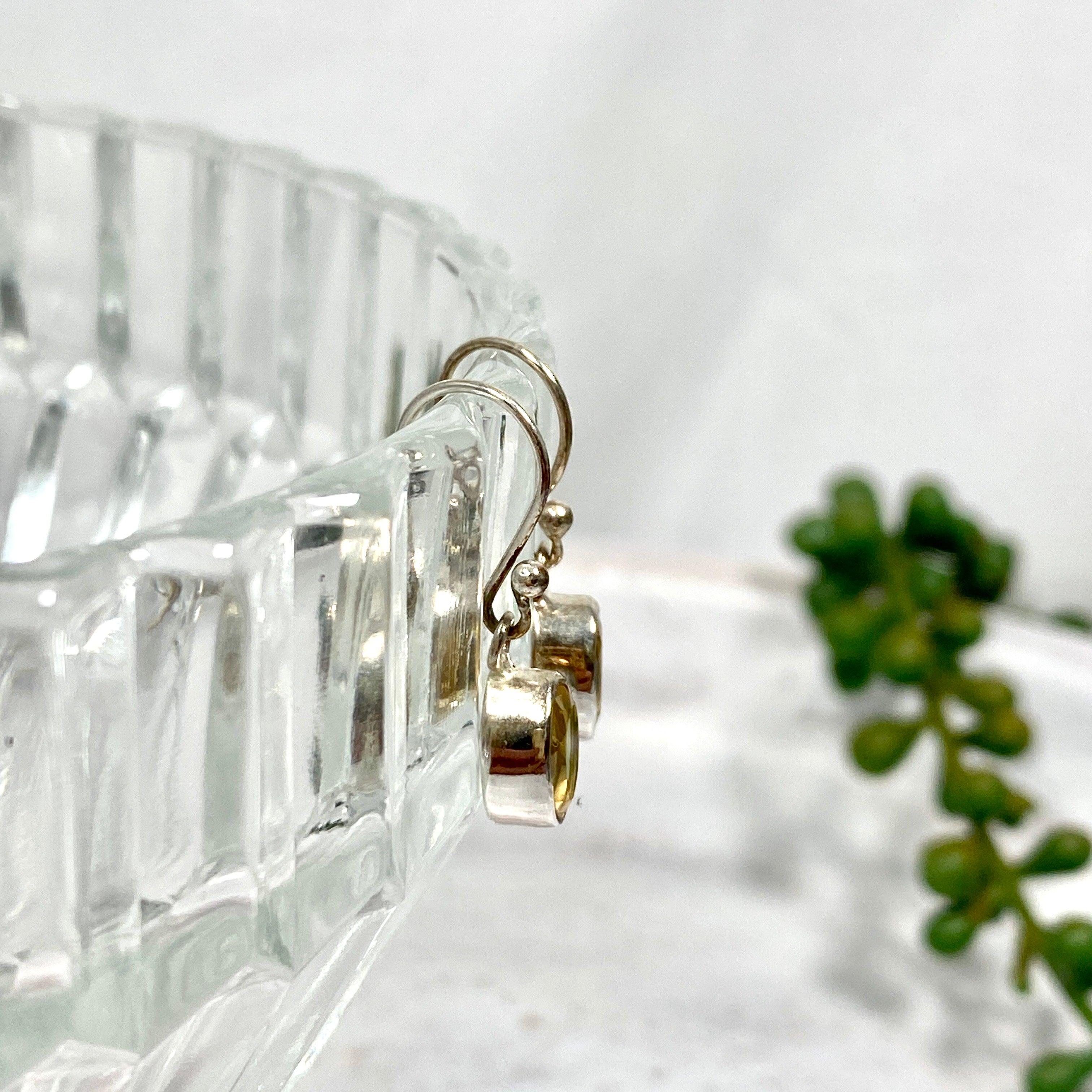 Natural Citrine Gemstone Petite Oval Faceted Stud Earrings R2363 CTO - Elegant Jewelry for Women, Perfect for Parties, Weddings & Daily Wear