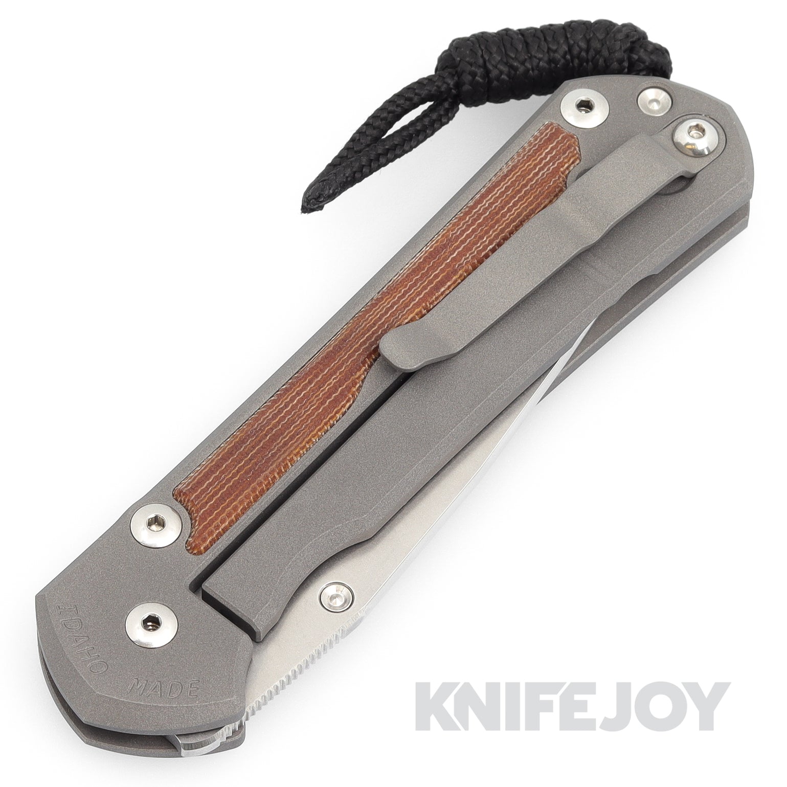 Chris Reeve Knives LEFT Hand Large Sebenza 31 Drop Point Folding Knife with Natural Canvas Micarta Inlay - Premium EDC Tactical Knife for Outdoor Camping, Hunting & Survival Gear