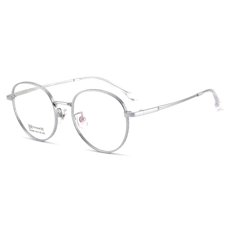 Bclear Unisex Full Rim Small Round Titanium Eyeglasses 6984 - Lightweight & Durable Frame for Reading, Work & Everyday Use