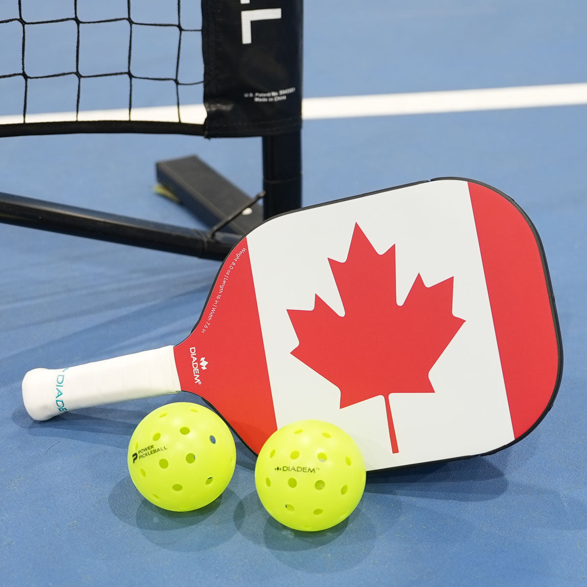 Diadem Icon V1 Pickleball Paddle with Canadian Flag Design - Premium Demo Rental for Tournaments & Recreational Play