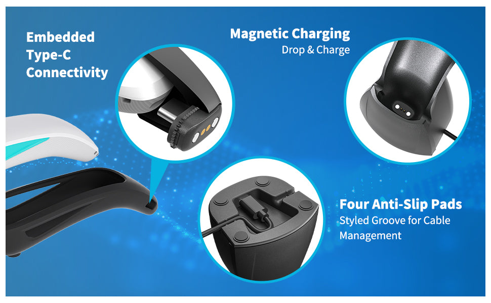 Fast Charging Dock for C Series Barcode Scanner - Wireless Charging Station for Zebra, Honeywell & Datalogic Scanners - Perfect for Retail, Warehouse & Logistics Use