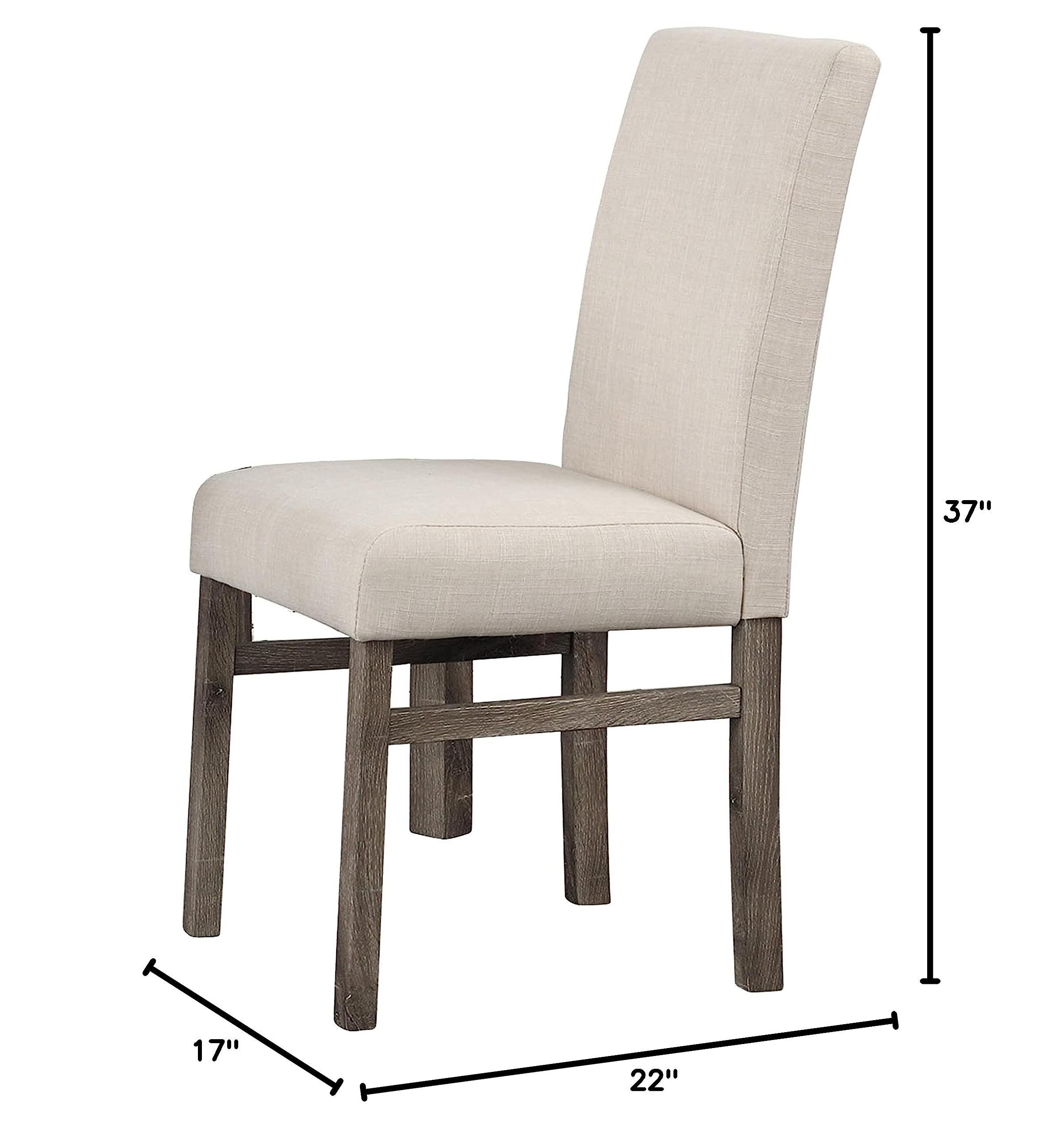 Premium Transitional Dining Chairs Set of 2 - Solid Antique Oak Wood Master Furniture for Elegant Dining Room & Kitchen Decor | Perfect for Formal Dinners & Family Gatherings