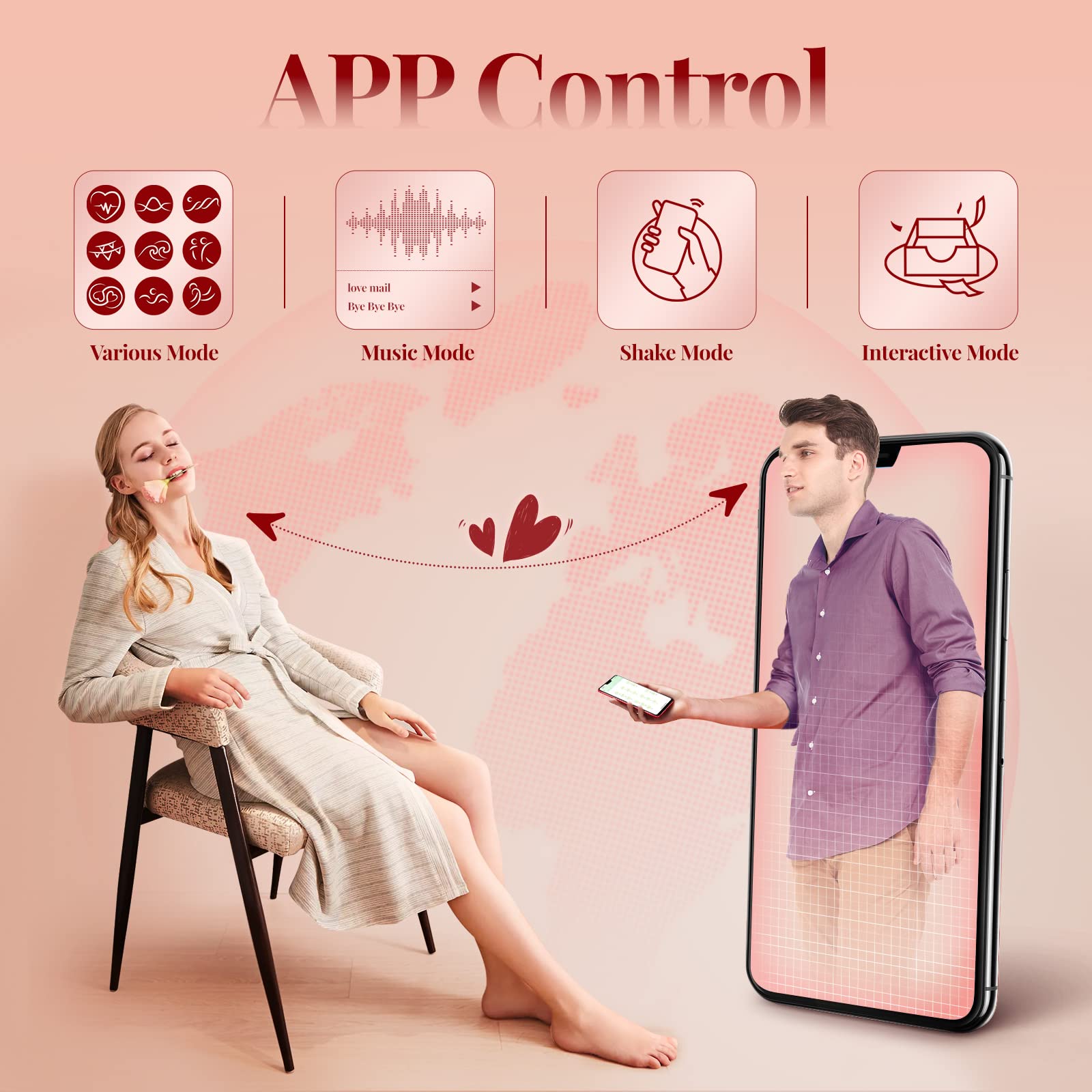 Govosaa Realistic Thrusting Dildo with APP Control - 8 Powerful Vibration Modes & Suction Cup for G-Spot & Clitoral Stimulation | Remote Controlled Adult Sex Toy for Couples & Solo Play | Perfect for Bedroom Fun, Long Distance Relationships & Spicing Up Your Sex Life