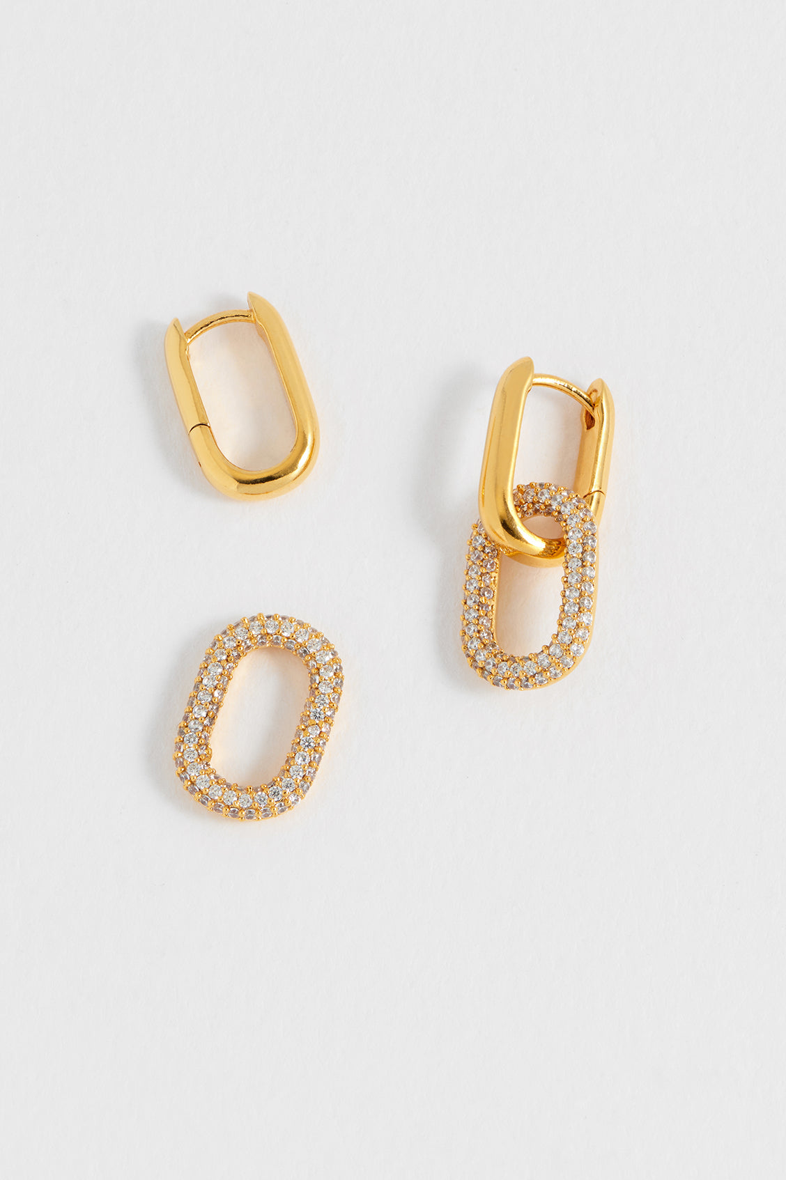 Mixed Link Hoops - Trendy Gold & Silver Chain Hoop Earrings for Women | Perfect for Casual, Office & Party Wear