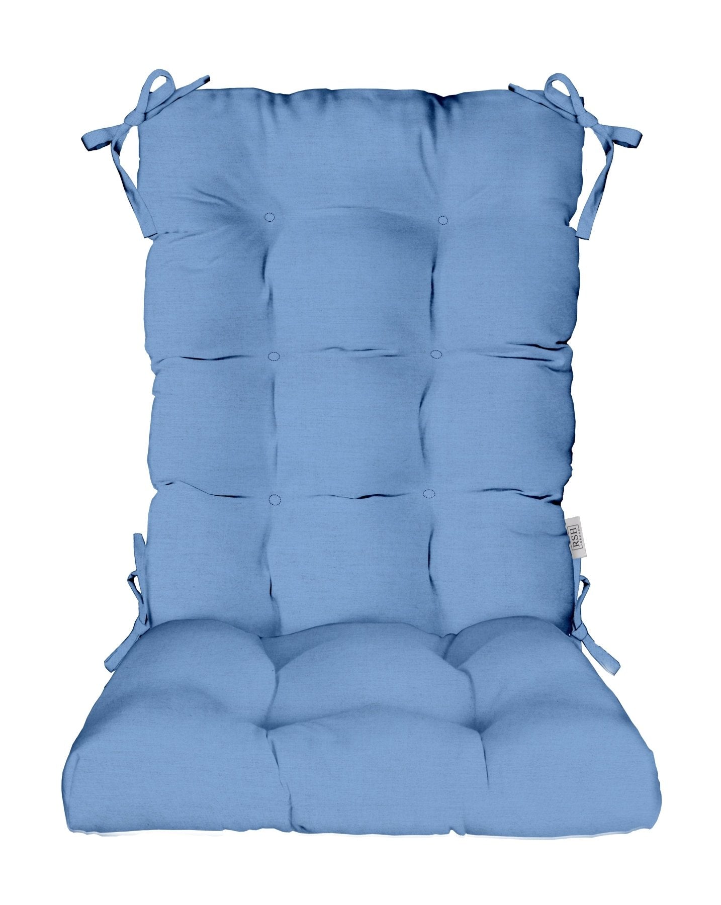 Sunbrella Cast Greens & Blues Tufted Rocking Chair Cushion - Water-Resistant Outdoor Patio Furniture Cushion for Porch, Garden & Deck