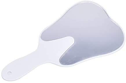 6-Piece Dental Mirror Set - Tooth Shaped Handle Dentist Tools with Plastic Glass for Oral Exams, Makeup Application & Beauty Care - Perfect for Dentists, Hygienists & Home Use