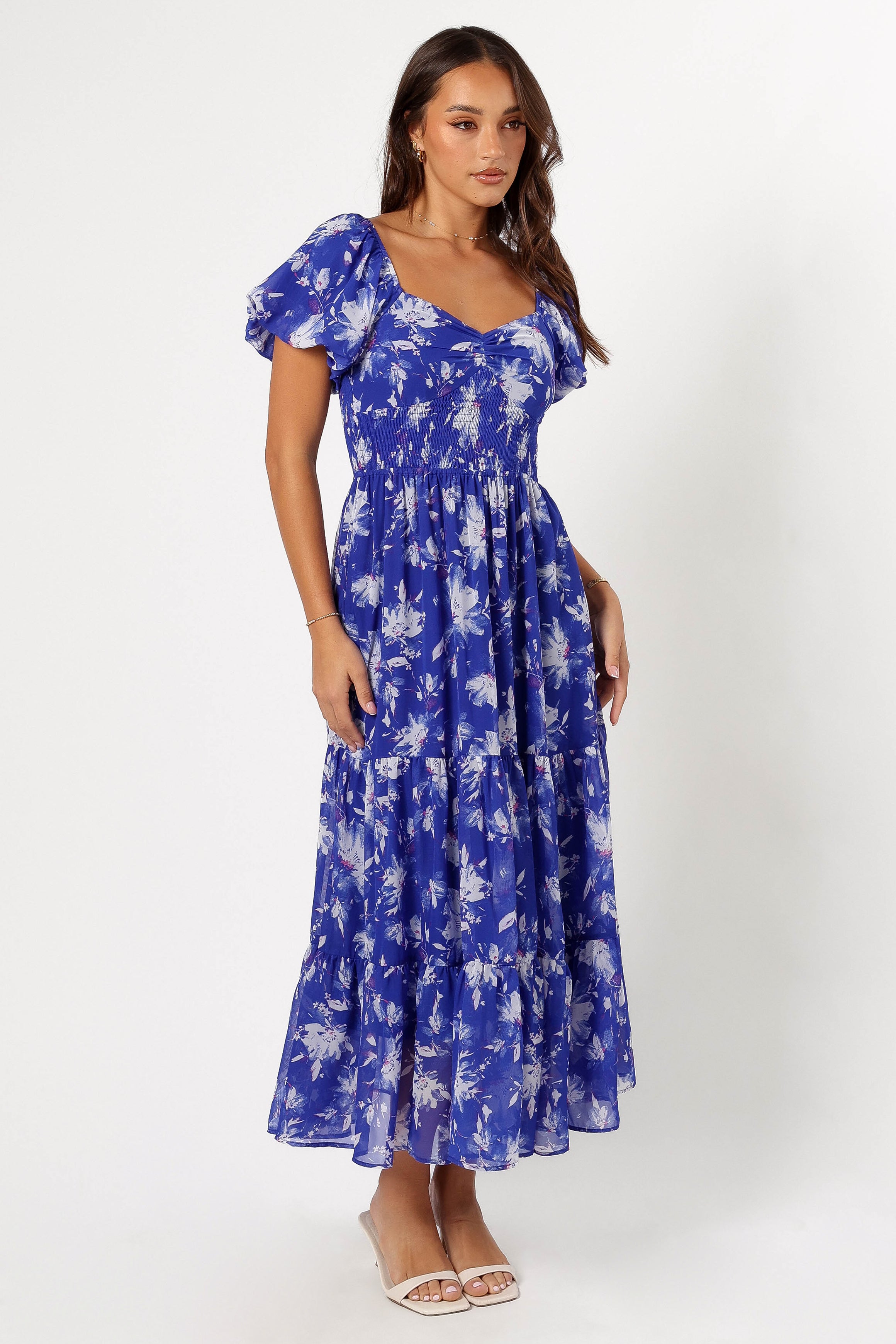 June Short Sleeve Maxi Dress - Bright Blue Summer Beach Dress for Women | Perfect for Vacation, Pool Party & Casual Outings