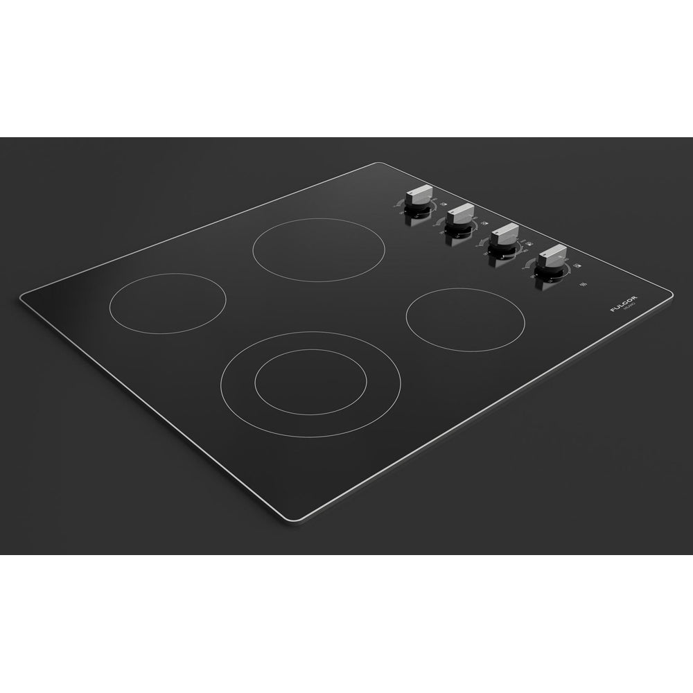 Fulgor Milano 24-inch 300 Series 4-Burner Electric Cooktop with Glass Ceramic Surface - Stainless Steel (F3RK24S2) | Perfect for Modern Kitchens & Professional Cooking