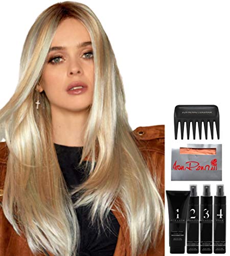Lennox Wig by Rene of Paris - 8 Piece Bundle with Christy's Wigs Q&A Booklet, Travel Size Wig Shampoo, Conditioning Spray, Flexible Spray, HD Smooth, Wide Tooth Comb & Wig Cap in Creamy Toffee-LR | Perfect for Cosplay, Costume Parties & Everyday Wear