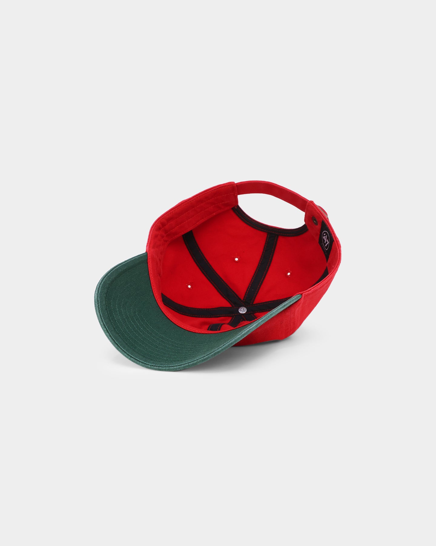 47 Brand Los Angeles Dodgers 'Scarlet Pines' Adjustable Strapback Snapback Hat - Red & Dark Green Baseball Cap for Men & Women - Perfect for Games, Tailgating & Streetwear Fashion