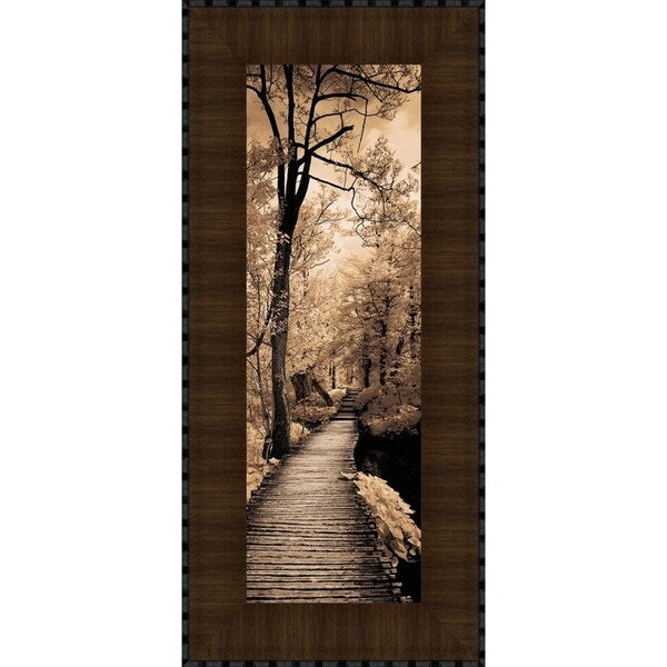 Framed Wall Art 'A Quiet Stroll' by Ily Szilagyi - Ready to Hang Canvas Painting for Living Room, Bedroom & Office Decor