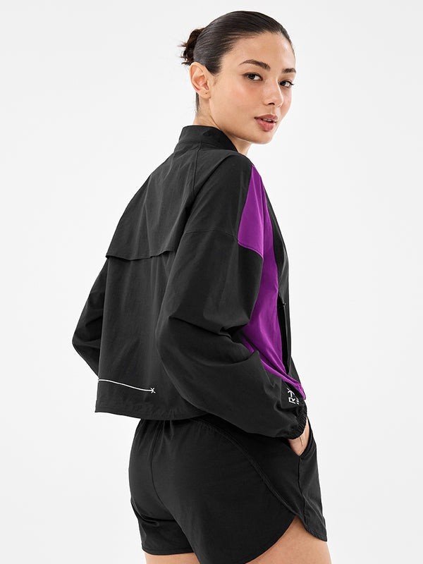 Stylish RX Color Block Windbreaker Jacket - Lightweight Waterproof Outdoor Windbreaker for Men & Women - Perfect for Hiking, Running, and Casual Wear