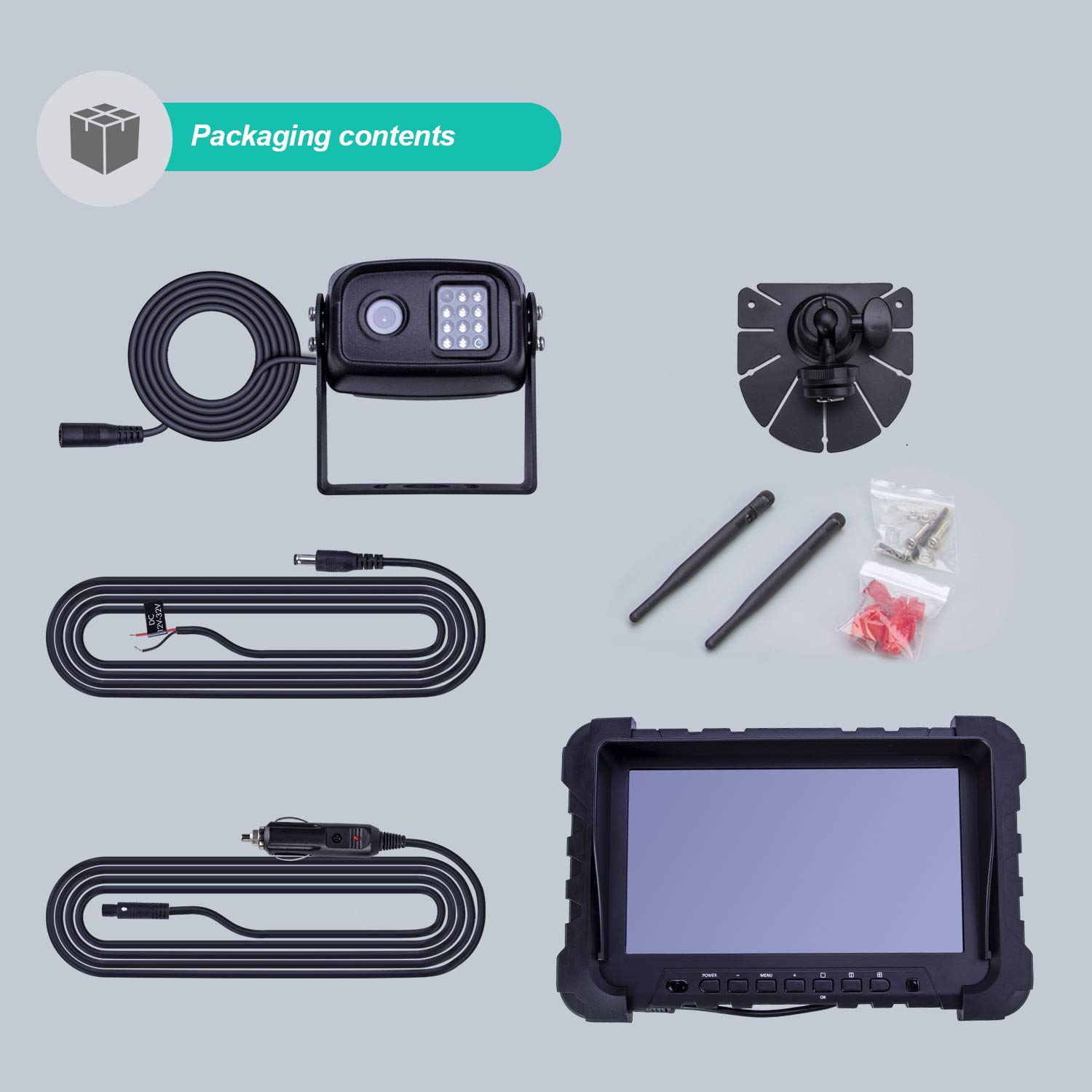 720P Wireless Backup Camera System with Infrared Night Vision & Wide Viewing Angle - 7