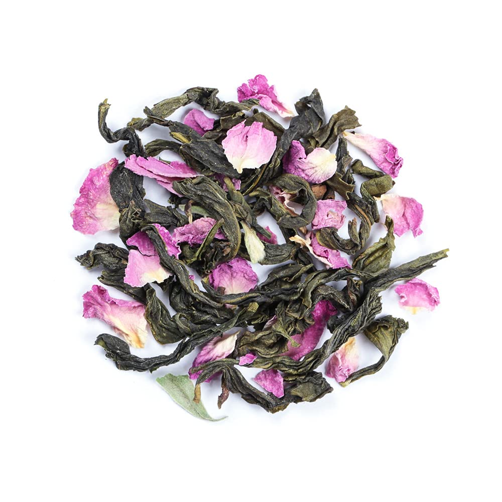 Premium Octavia Tea Rose Oolong Loose Leaf Tea - 1.23oz Tin Can | Floral Aromatic Oolong Tea for Relaxation, Afternoon Tea & Gift Giving