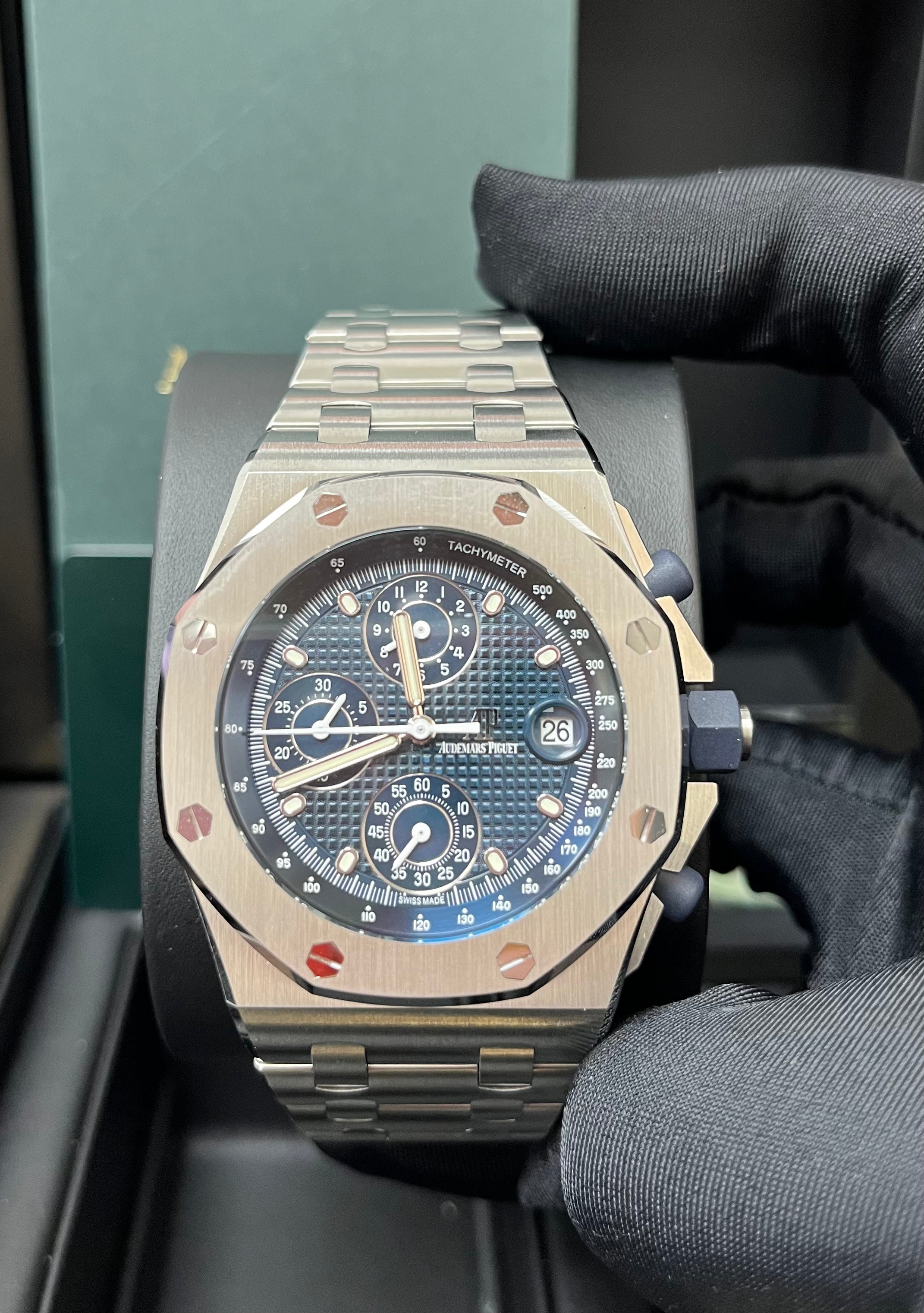 Audemars Piguet Royal Oak Offshore 42mm Chronograph Men's Watch 26238ST.OO.2000ST.01 - Luxury Stainless Steel Sports Watch for Business, Gifting & Special Occasions