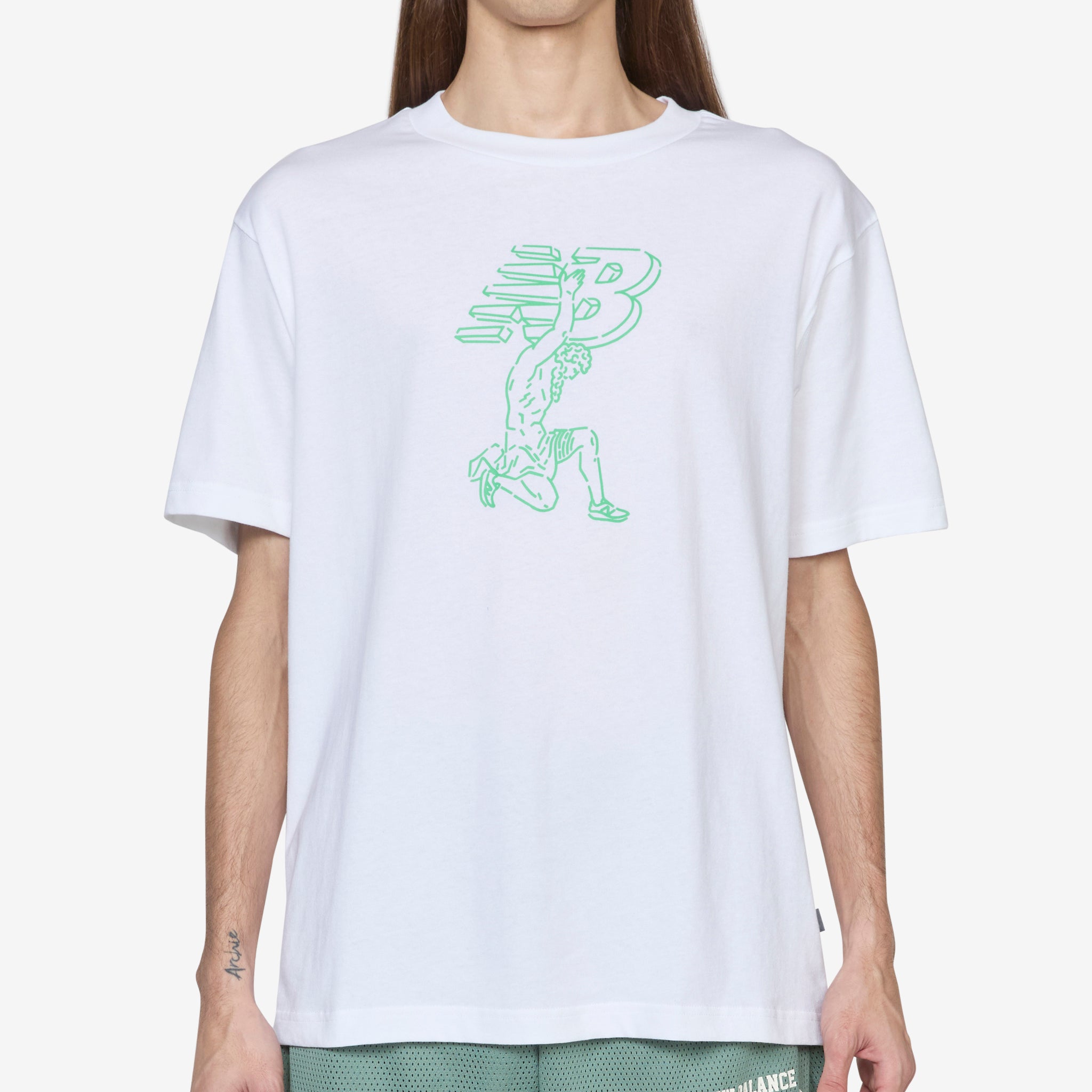 White Debut Statue Graphic T-Shirt - Vintage Inspired Casual Tee for Men & Women - Perfect for Concerts, Outings, and Everyday Wear
