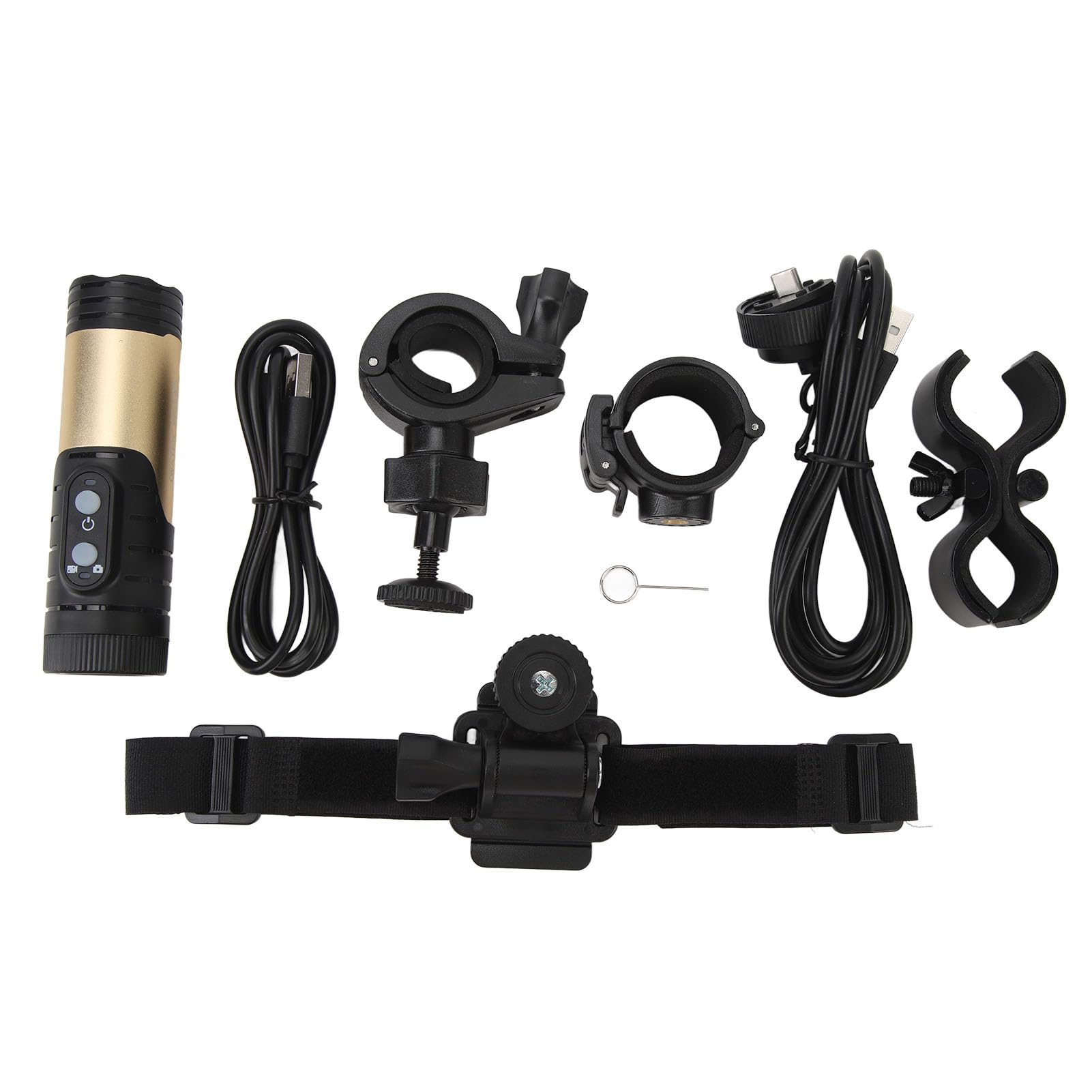 4K Waterproof Motorcycle Helmet Camera - 120° Wide Angle Action Cam with Wireless App Control, Anti-Shake & H.265 Support for Bike Riding, Motocross & Outdoor Adventures (Gold)