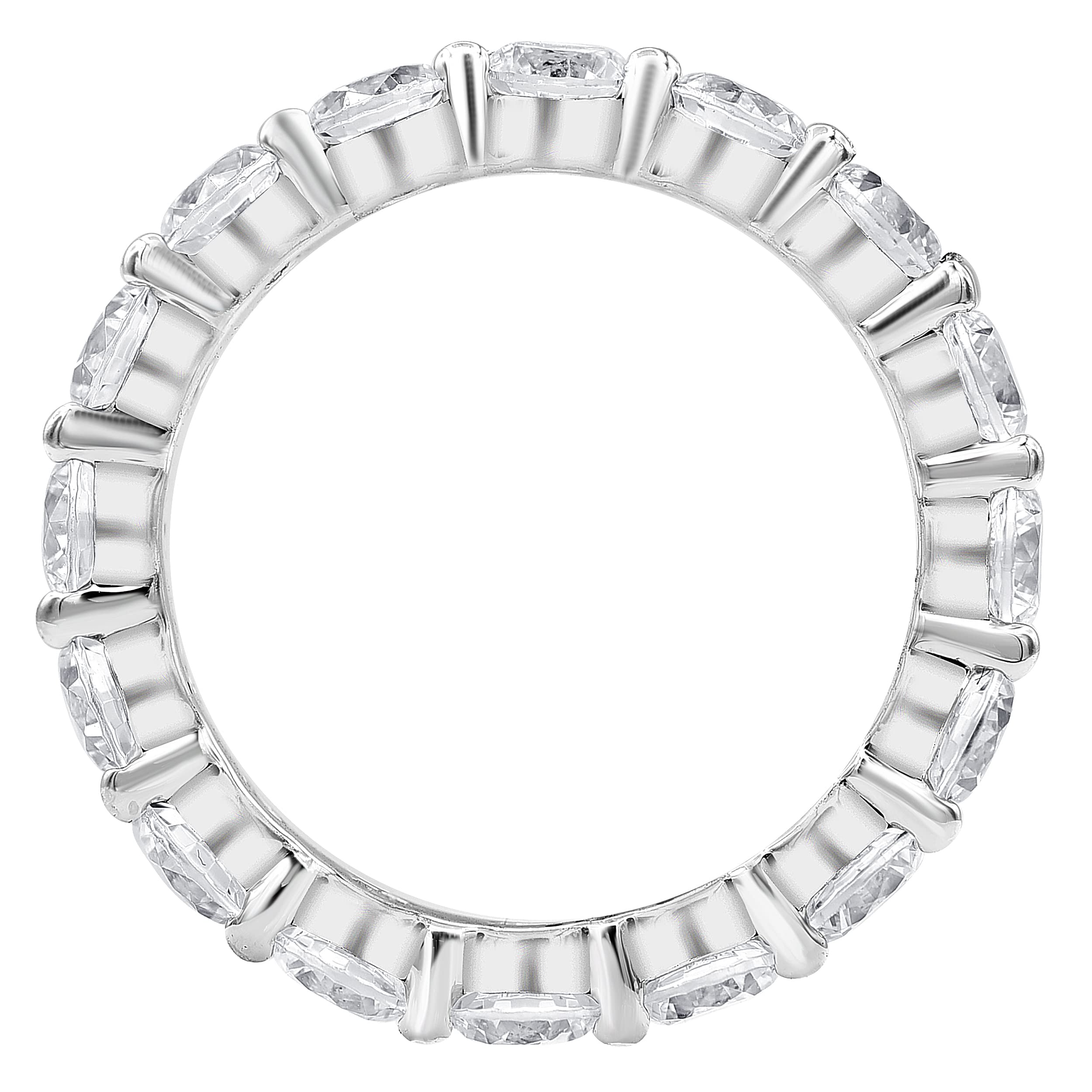 Sterling Silver Round Cut Cubic Zirconia Eternity Band Ring for Women | Elegant Wedding, Anniversary & Valentine's Day Jewelry Gift | Hypoallergenic & Tarnish-Resistant | Comes in Gift Box