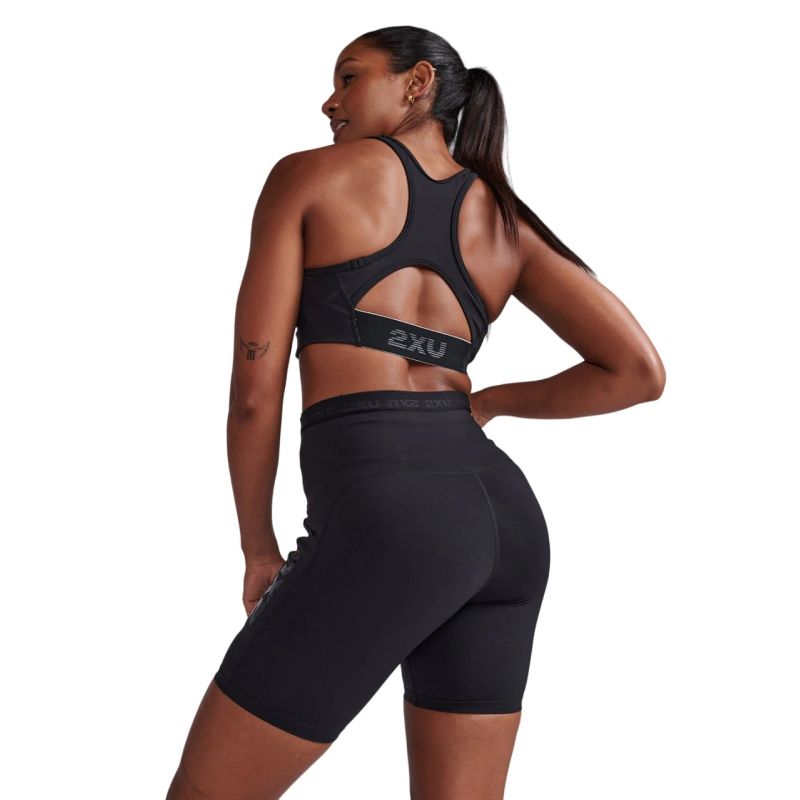 2XU Women's High Rise Compression Shorts - Form Stash for Running, Yoga & Workouts - Moisture Wicking & Supportive Activewear