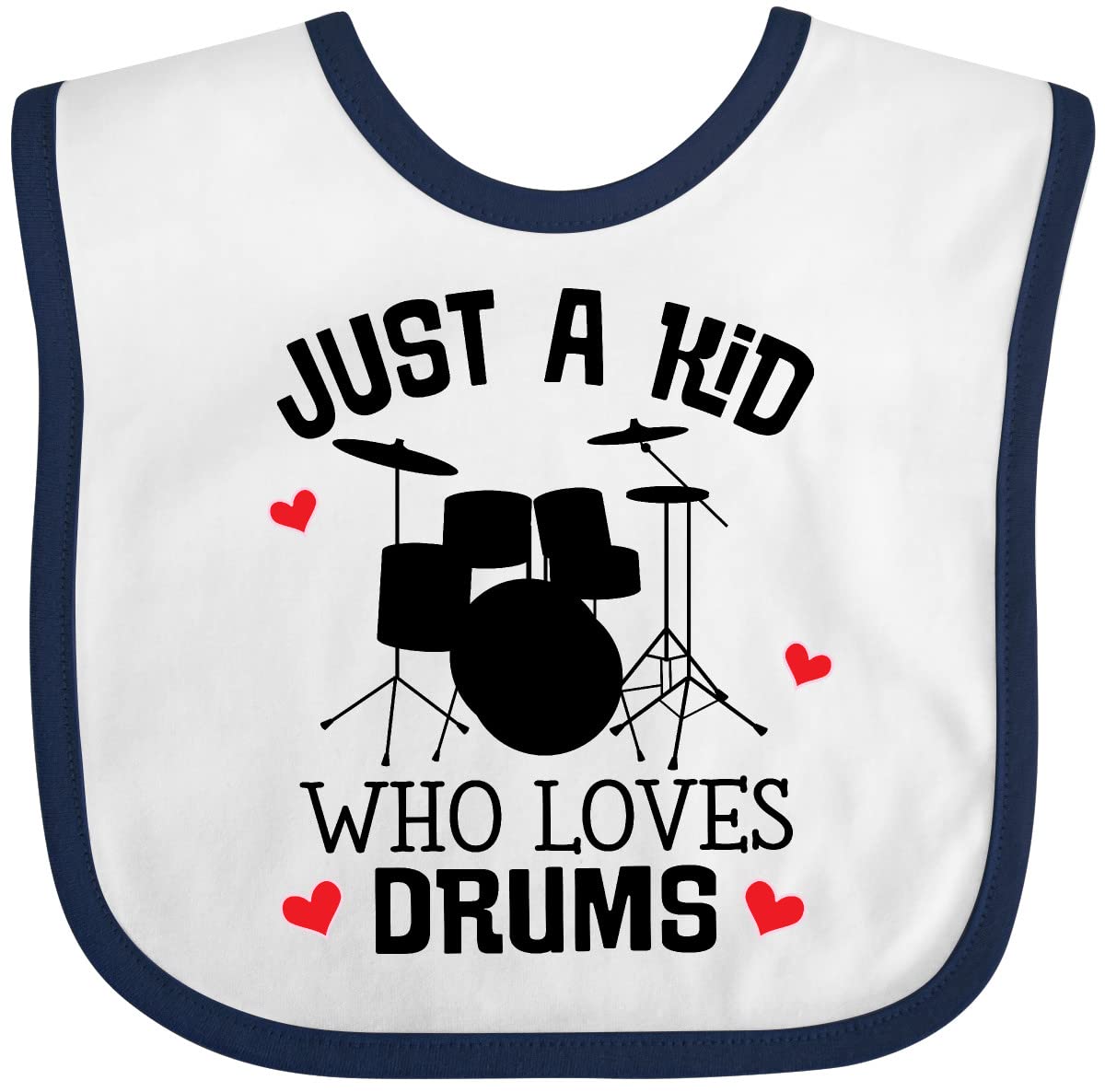 Inktastic Future Drummer Baby Bib - Cute Musical Instrument Design for Toddlers & Infants - Perfect for Feeding Time, Music Lovers, and Drum Enthusiasts