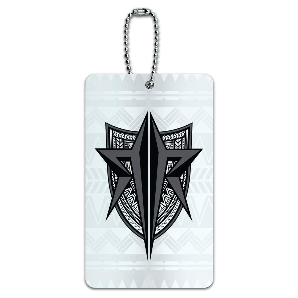 WWE Roman Reigns Symbol Luggage Tag - Durable Suitcase ID Card for Carry-On Bags - Perfect for Travel, Gym, and Sports Events